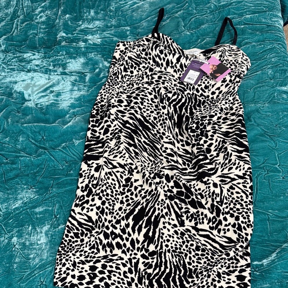 Stylish Zebra Print Midi Dress
